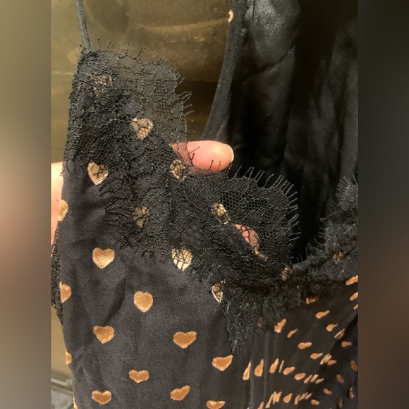 CAMI NYC Heart Patterned Silk Blend Racerback Lace Camisole Size S - Picture 3 of 5